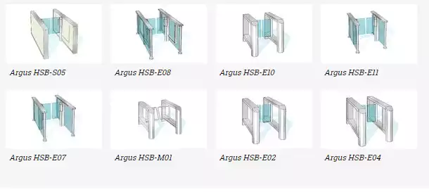 Senzorové bariéry a prechody Argus | Typy
